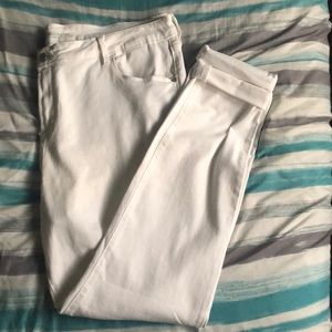 All white jeans